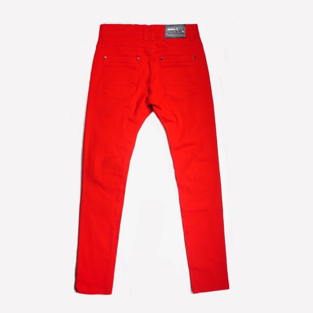 Copper Rivet Red Denim Pant - Picture 10 of 11